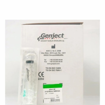 Genject 20ml 3p 21g 38mm Enjektör 10 Adet-img