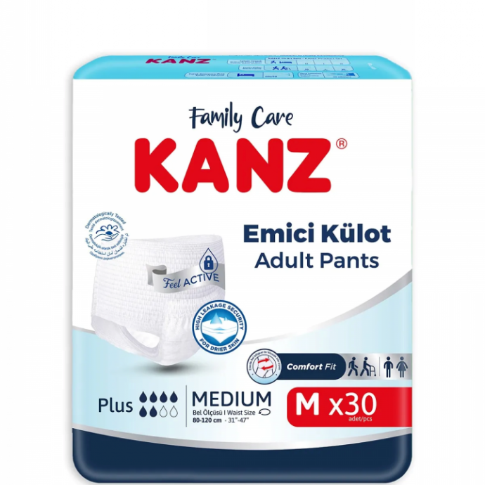 Kanz Emici Külot Hasta Bezi M Beden 1 Paket 30 Adet-img